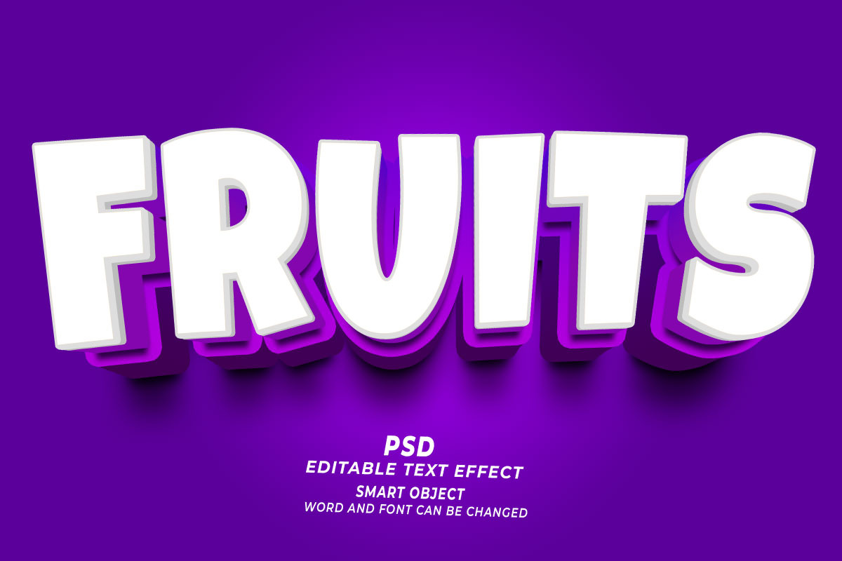 Fruits PSD Editable Text Effect, a Layer Style Add-On by TrueVector