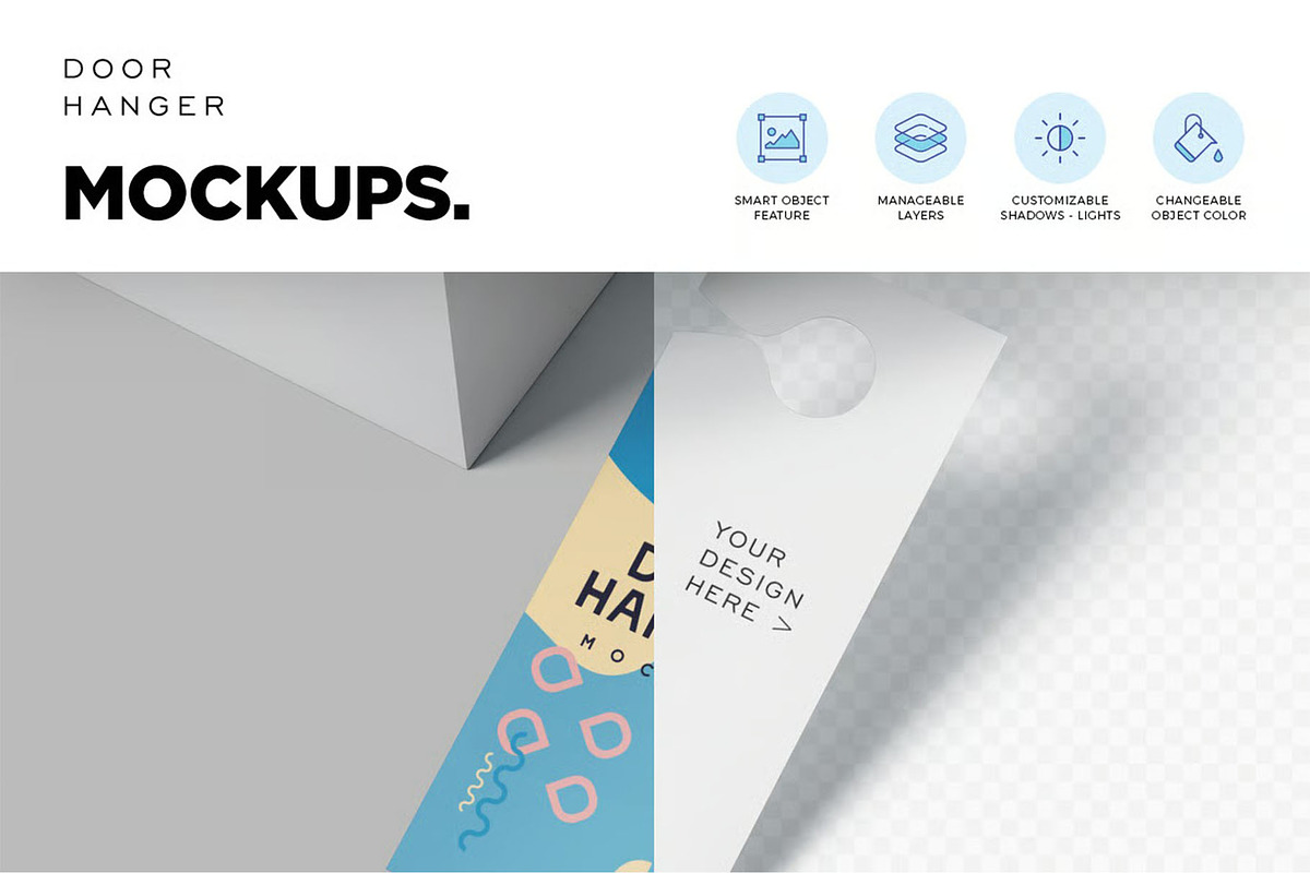 Door Hanger Mockup Templates, an Advertising Mockup by megostudi0 (Photo 4 of 7)