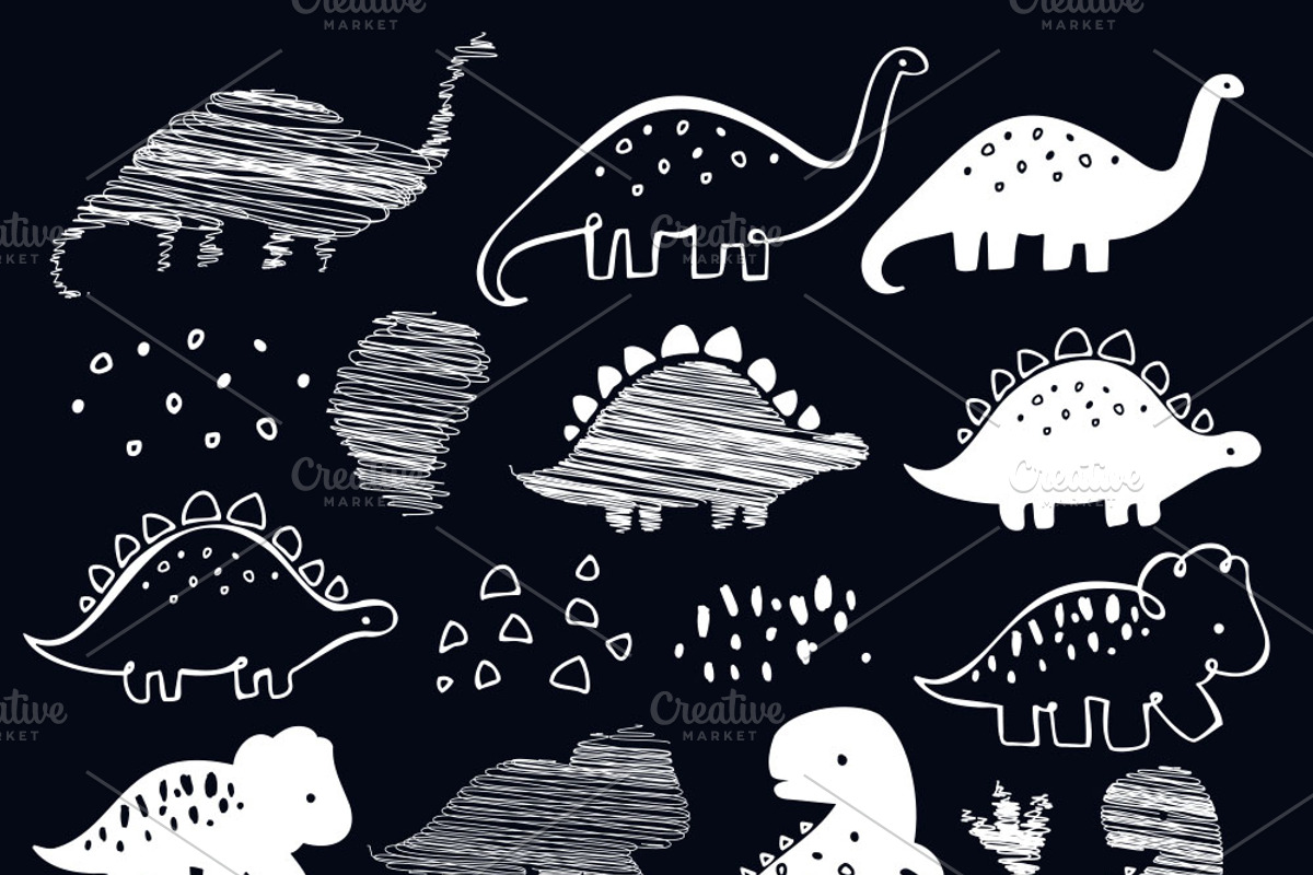 Dinosaurs + BONUS 144 elements, a Pattern Graphic by Lineli (Photo 4 of 10)