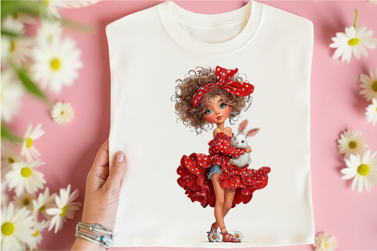 Whimsical Easter Girl Clipart, an Illustration by Libby Wishes (Photo 4 of 8)