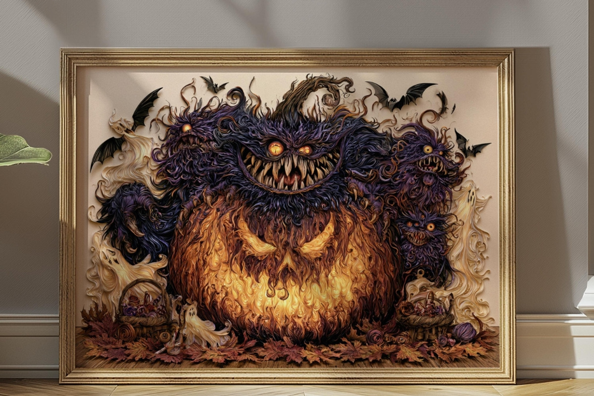 Quilled Halloween Wall Art Set, a Seasonal Illustration by PrintablesByFranklyn (Photo 11 of 14)