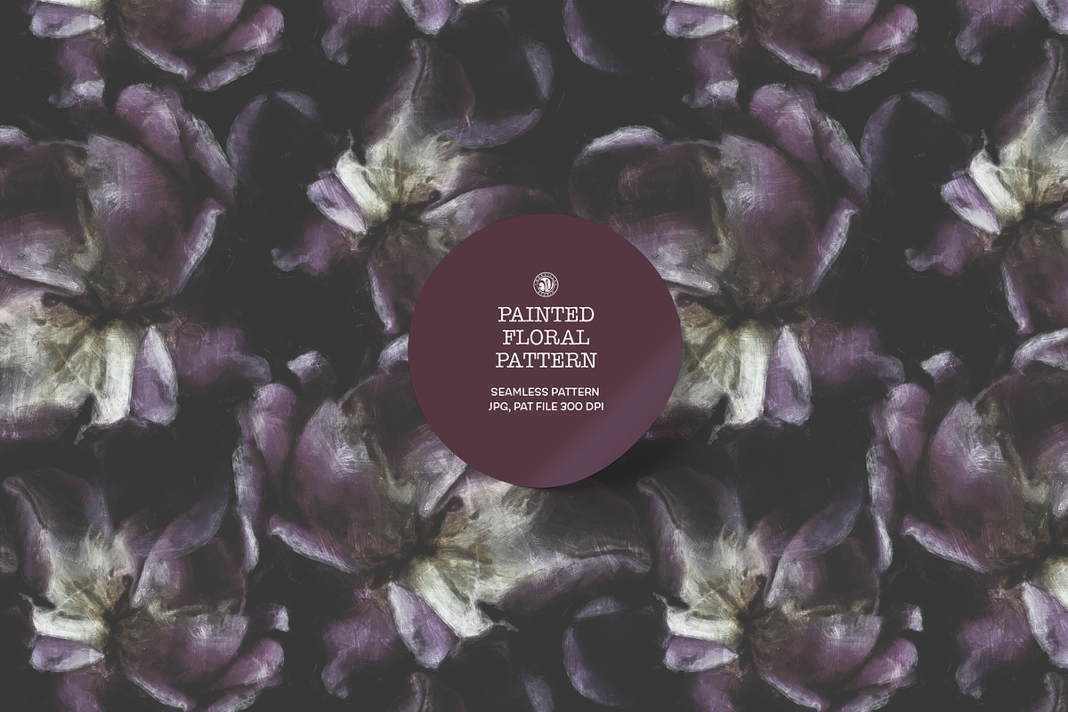 Dark Painted Floral Wallpaper, a Wallpaper Graphic by Webvilla Studio (Photo 1 of 7)