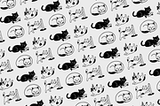 Cute Cat B&W Illustration, an Animal Illustration by HunEyy (Thumbnail 5 of 6)