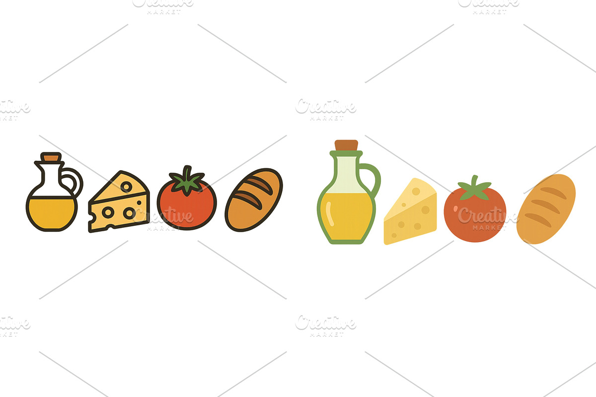 Variety of fresh ingredients, a Food Illustration by ZinetroN