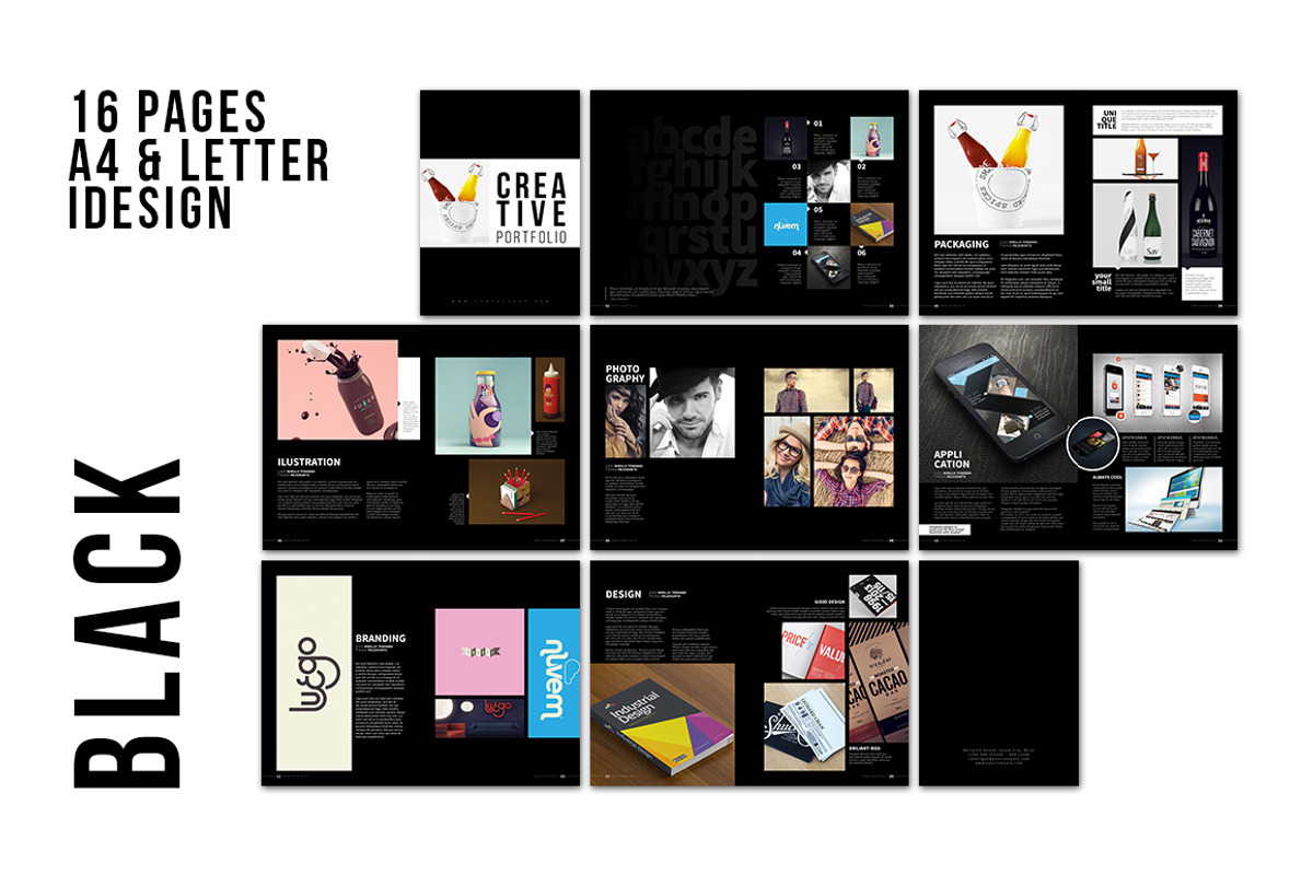 Portfolio Template (2 Colours), a Brochure Template by Canden Studio (Photo 4 of 5)