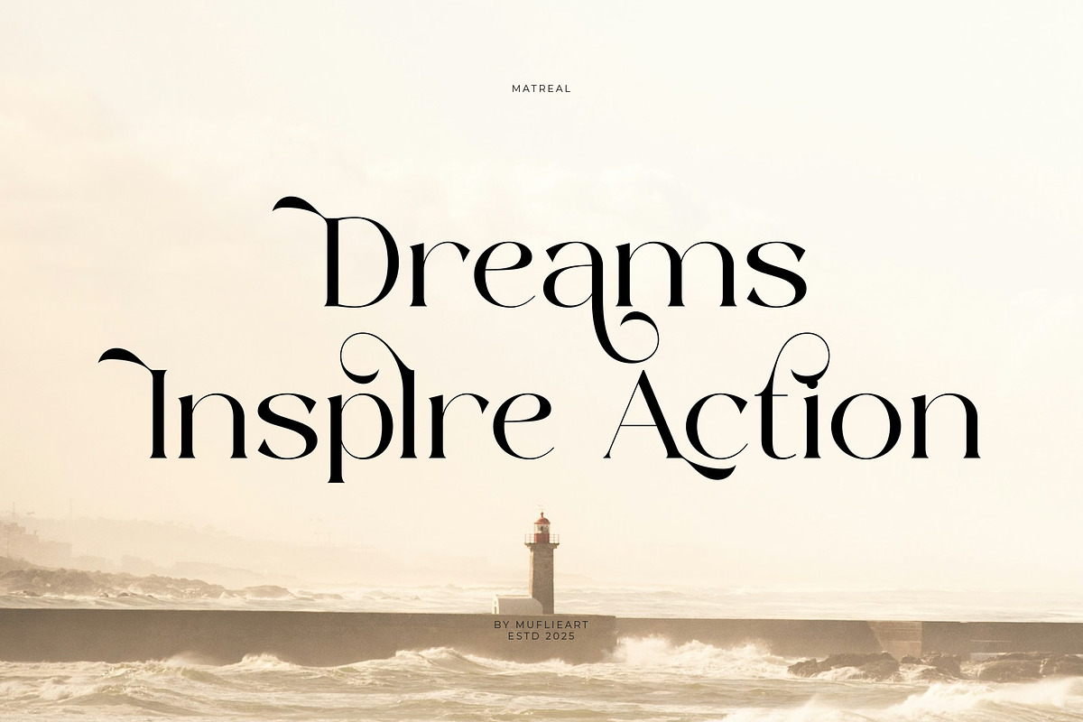Matreal Beauty – Modern Serif Font, a Serif Font by Muflieart (Photo 2 of 10)