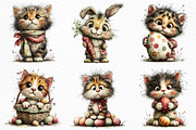Whimsical Easter Kitten Clipart, an Illustration by Craft Nest (Thumbnail 5 of 11)