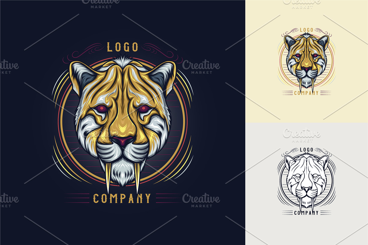 Smilodon or the saber tooth, a Poster Template by agora