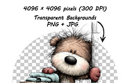 21 Teddy Bear Birthday Party Clipart, a Graphic by one-touch (Thumbnail 7 of 18)