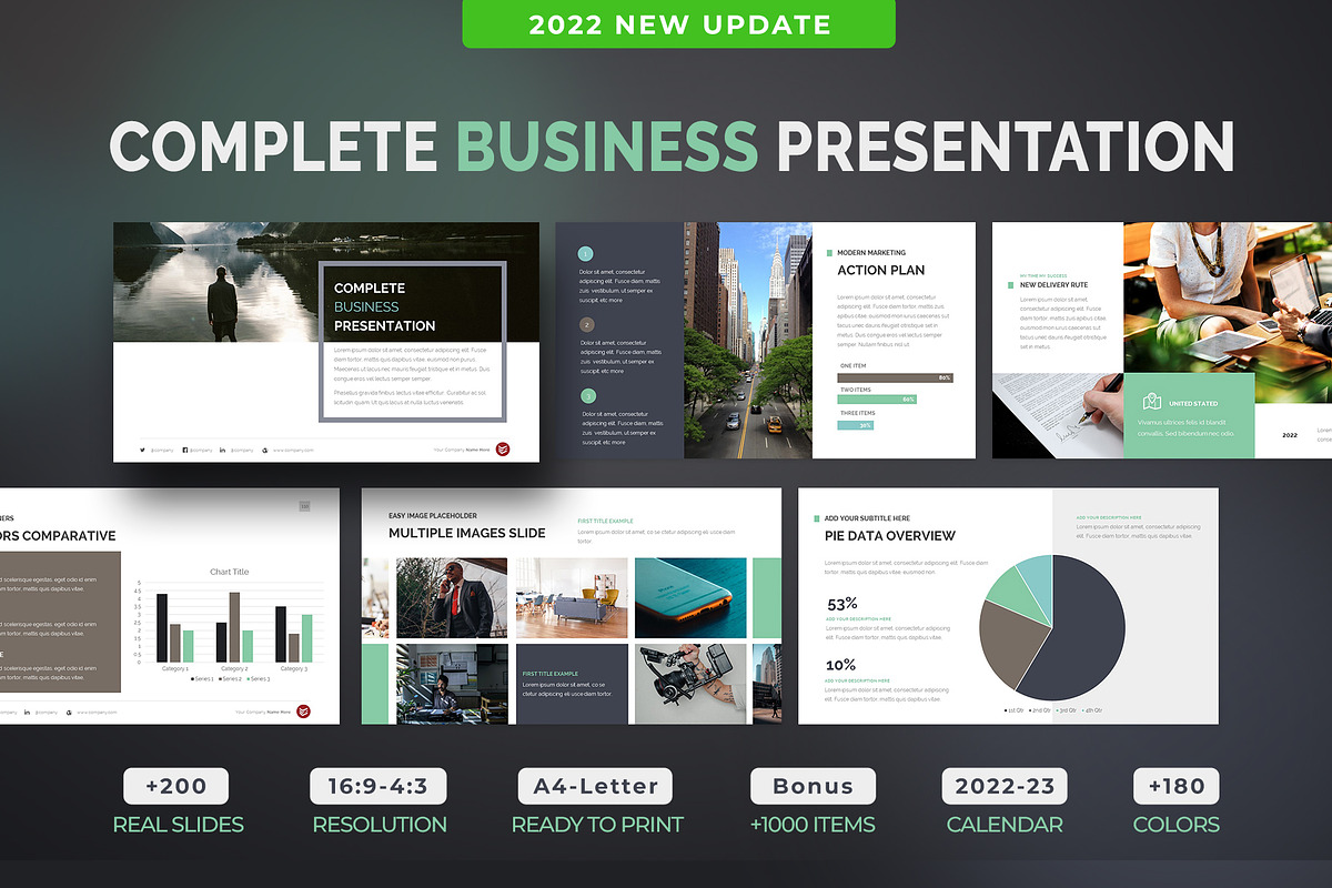 Complete Business Powerpoint Templat, a Presentation Template by Zacomic Studios (Photo 1 of 32)