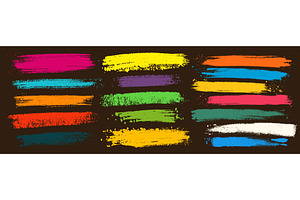 olorful brush strokes. Brushstroke, an Illustration by Stock-Smart-Start
