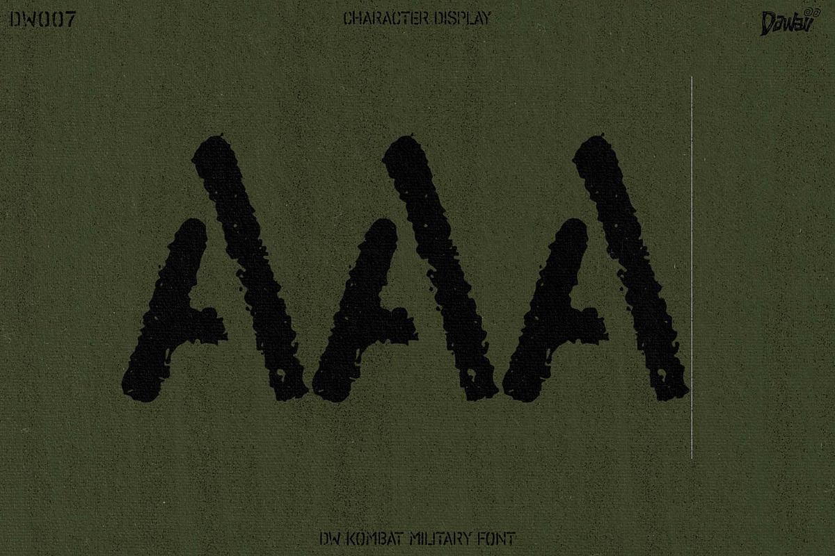 DW KOMBAT MILITARY, a Handwritten Font by Dawaii Goods (Photo 2 of 7)