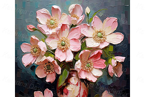 Oil Painting Lenten Roses Still Life