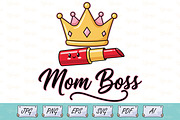 Mom Boss Mothers Day T-Shirt svg, an Object Illustration by Ghagra (Thumbnail 1 of 7)