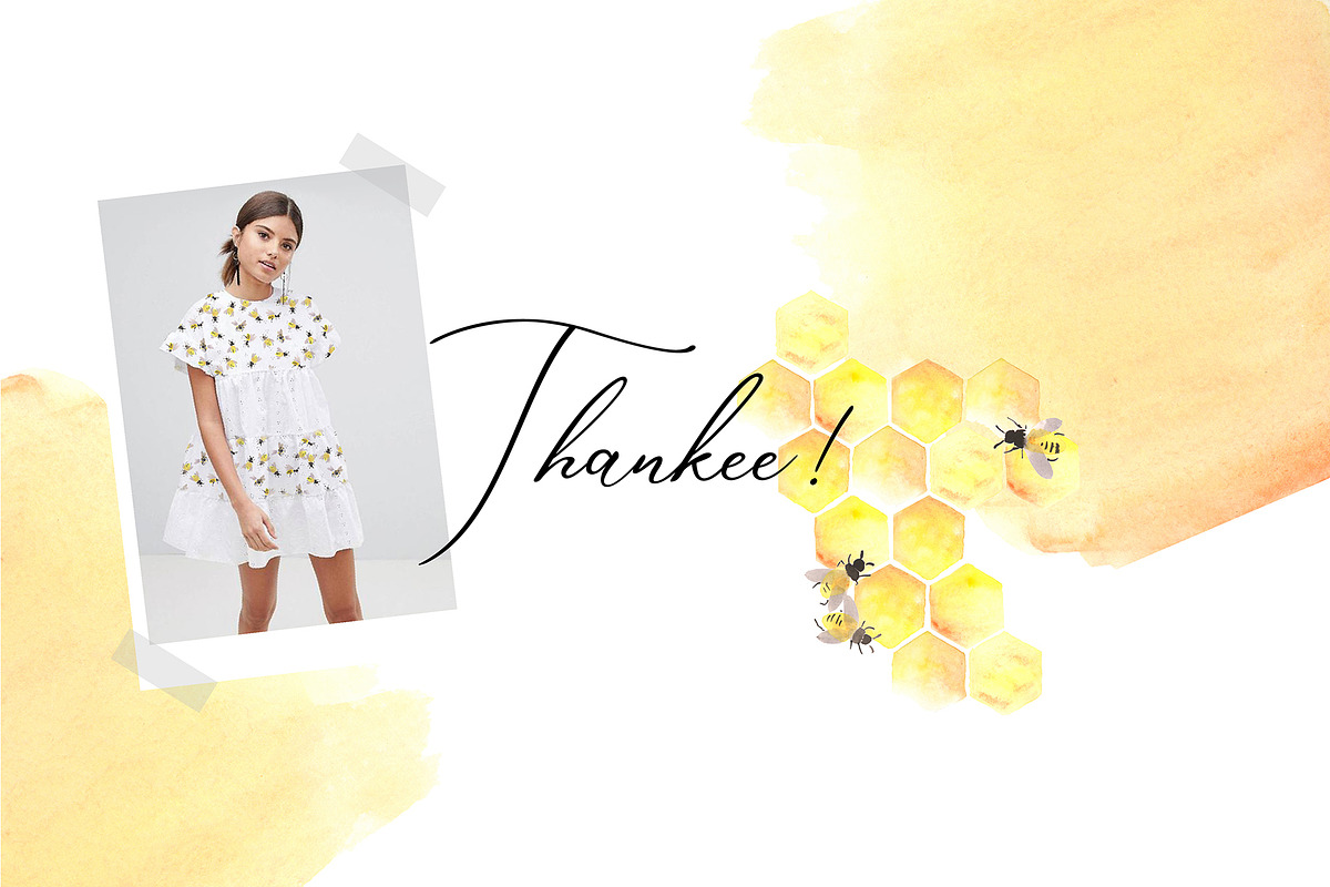 sweet honey bees., a Texture Illustration by Nejumi (Photo 7 of 7)