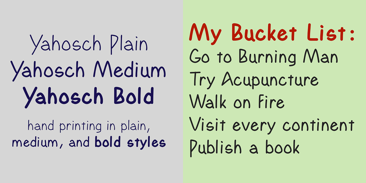 Yahosch, a Handwritten Font by Ingrimayne Type (Photo 1 of 7)