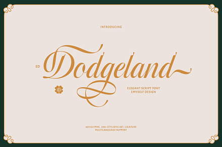 ED Dodgeland - Script Font, a Script Font by Emyself Design