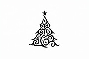Elegant Christmas Tree Silhouette Se, an Illustration by balal (Thumbnail 5 of 21)