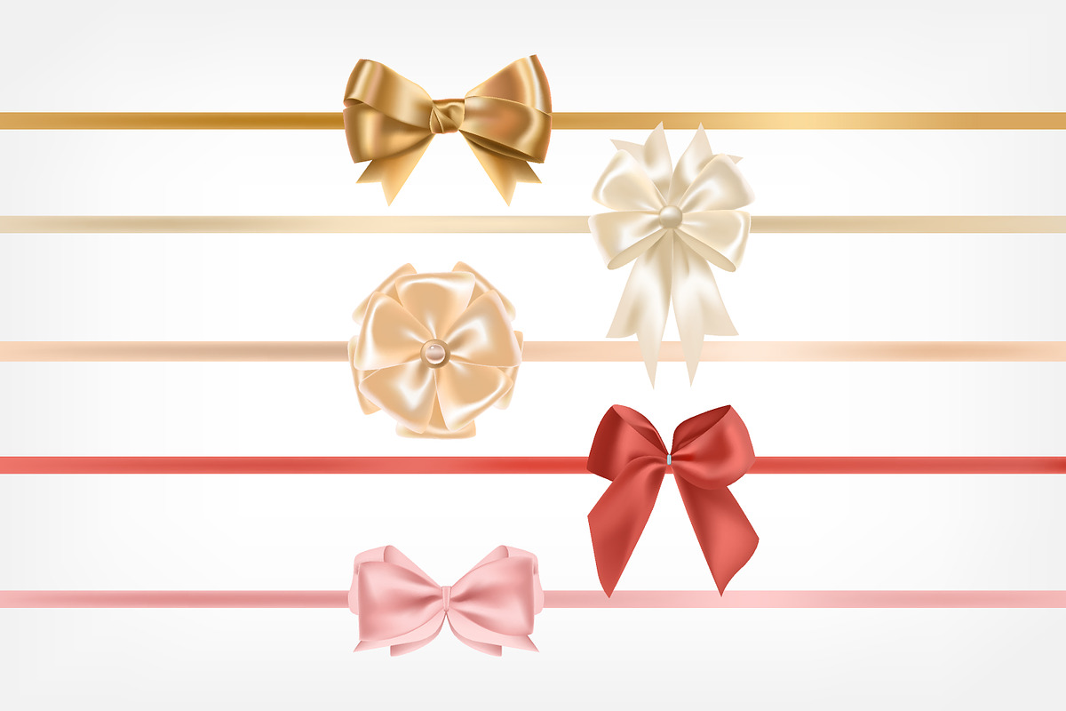 Realistic ribbons set, a Decorative Illustration by Good Studio