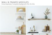 MODERN KITCHEN Wall&Frame Mockup, a Print Template by MyHomeMockups (Thumbnail 1 of 7)