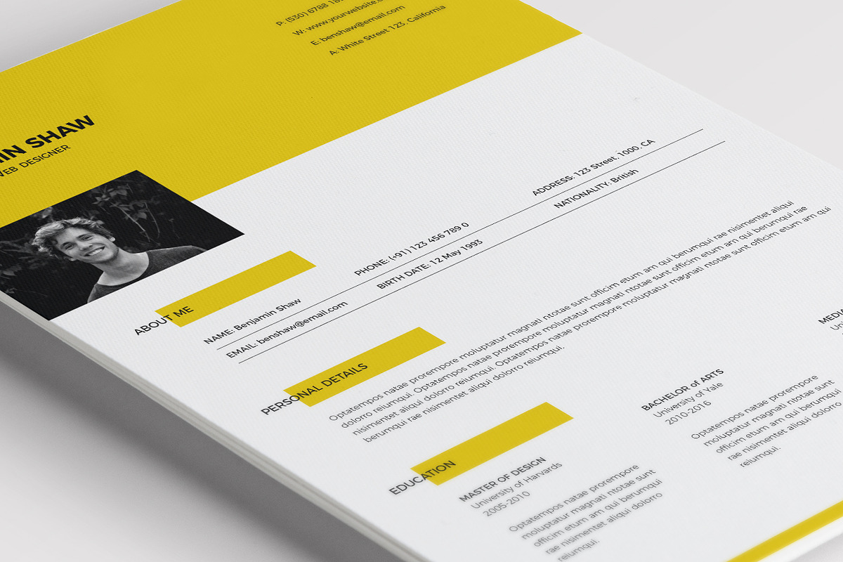 Polaris Resume Template, a Resume Template by Nina Shaw (Photo 8 of 18)