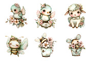 Whimsical Spring Clipart, an Illustration by SinaCreation (Thumbnail 3 of 11)