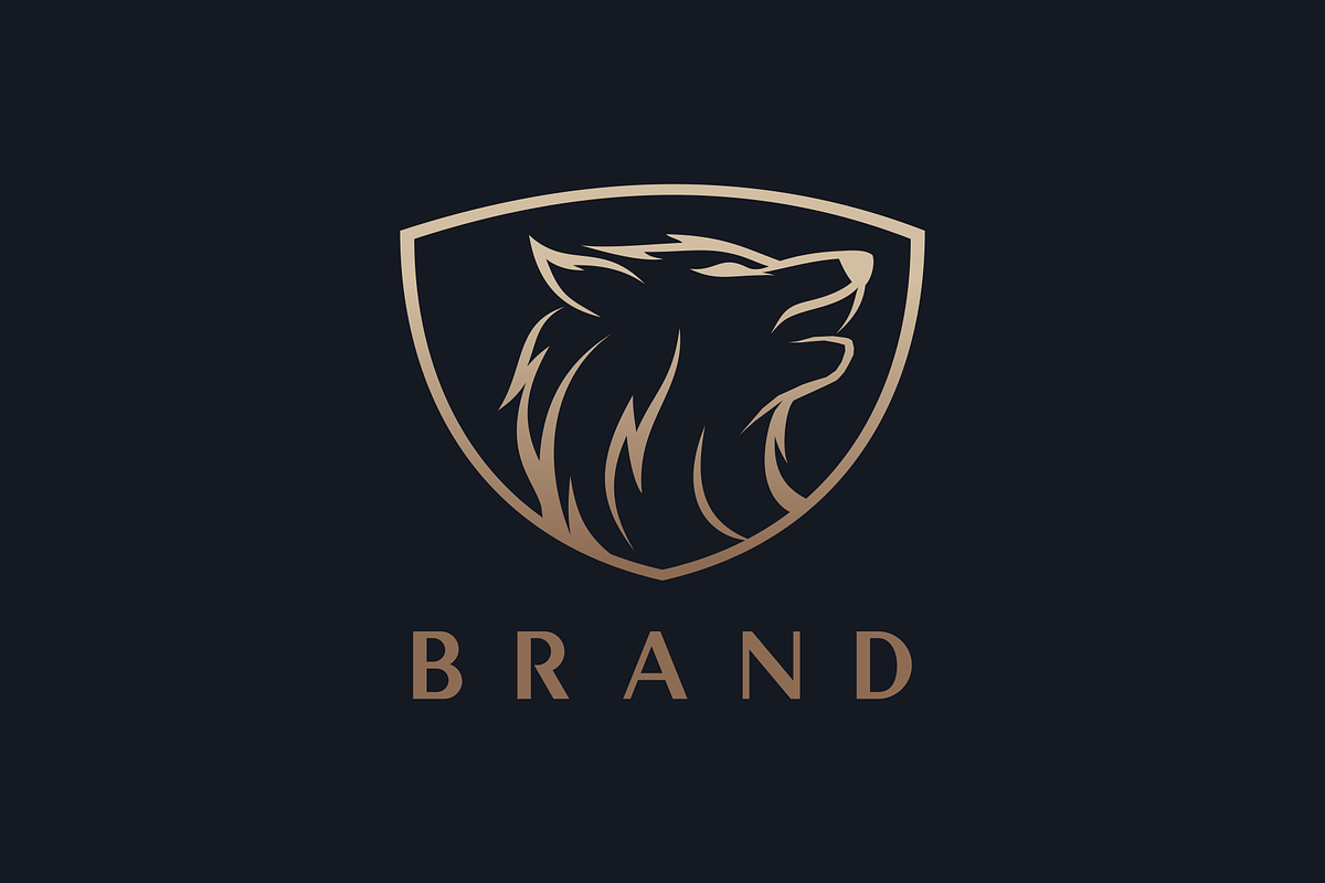 Wolf logo template, a Branding & Logo Template by TFamz