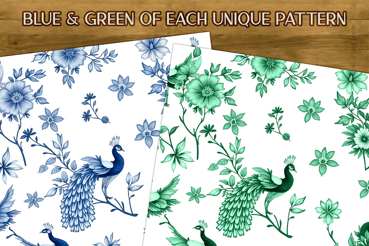 Chinoiserie Scrapbook Paper, a Background Graphic by AlexandHer Digital Art (Photo 2 of 6)