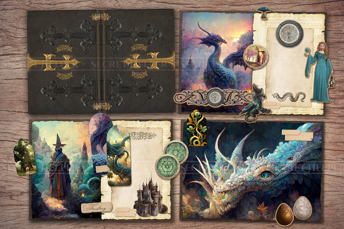 Fantasy Scrapbook Kit, an Illustration by Secret Helper (Photo 2 of 8)