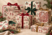 Vintage Holiday Toile Pattern Bundle, a Pattern Graphic by Olya Creative (Thumbnail 4 of 31)