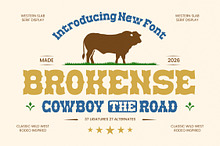 Brokense Cowboy Western Slab Serif