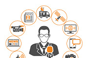 News and Media Concepts, a Person Illustration by TAlex (Thumbnail 6 of 7)