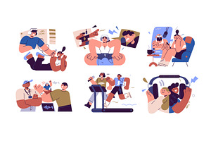 Listening to audio podcast concept, a Person Illustration by PaperTrident