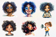 Cute Juneteenth Afro Girl Clipart, an Illustration by CreationArt (Thumbnail 7 of 9)