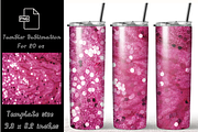 Pink Glitter 20 oz skinny tumbler, a Print Template by SindyPrintDesign (Thumbnail 6 of 7)