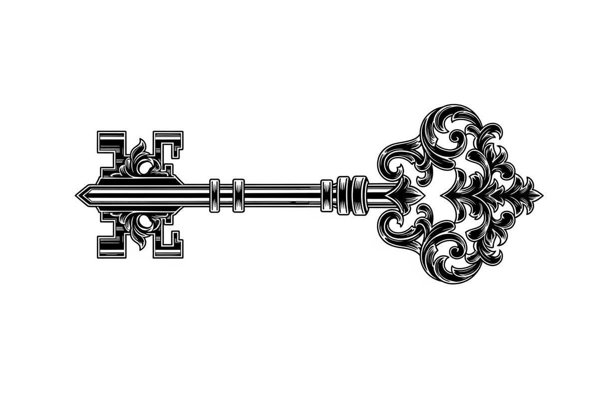 Ornamental Vintage Key SVG Bundle, an Illustration by Gaye Art (Photo 24 of 31)