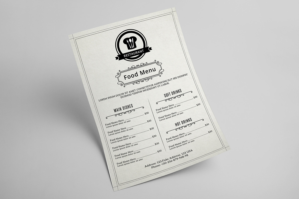 Food / Restaurant Menu Flyer-V367, a Flyer Template by Template Shop (Photo 4 of 5)