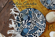 Endless Garden Yellow & Blue Pattern, a Pattern Graphic by Marta & Livonka (Thumbnail 8 of 14)