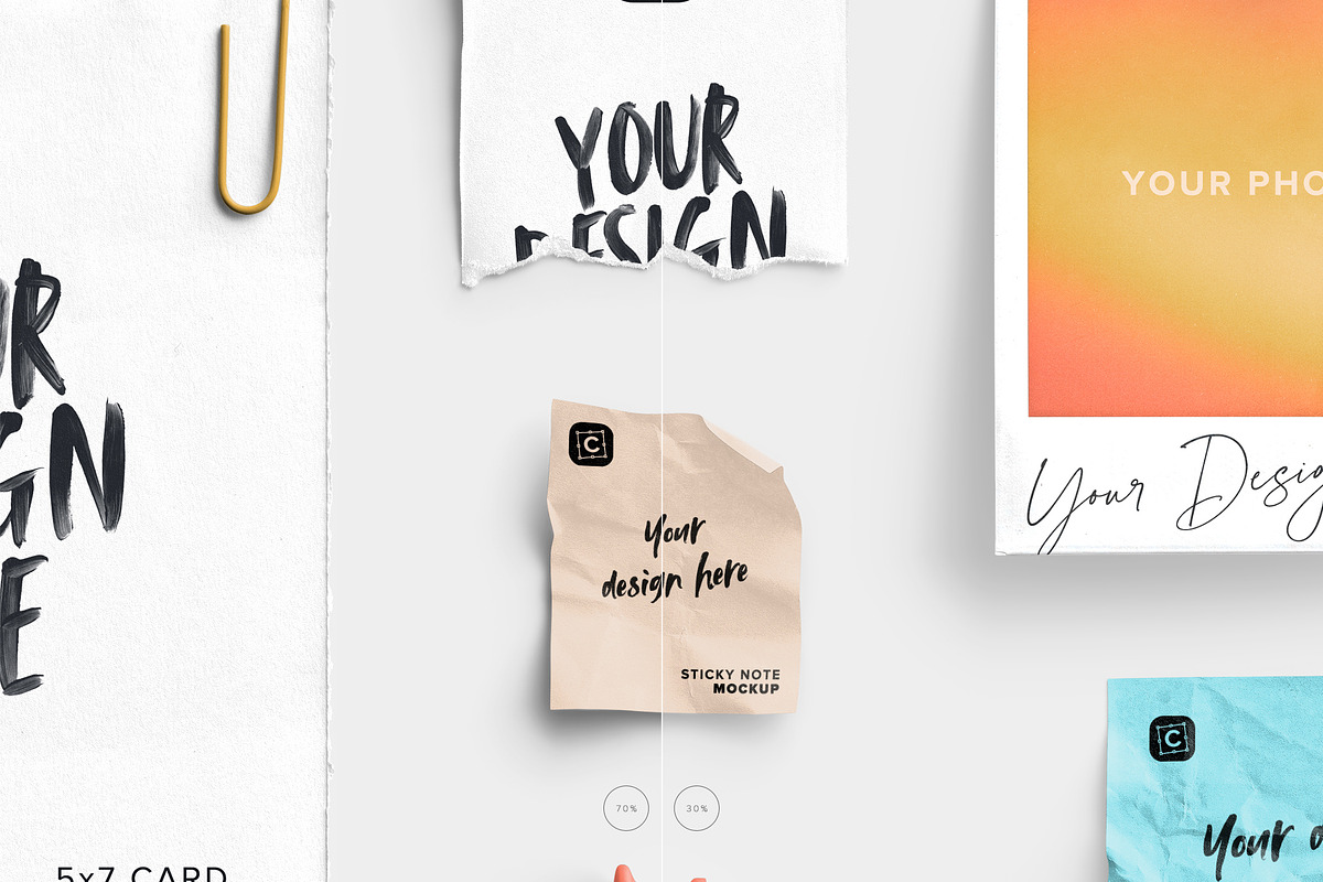 Saffron Card & Photo Notes Editable, an Advertising Mockup by Custom Scene (Photo 8 of 10)