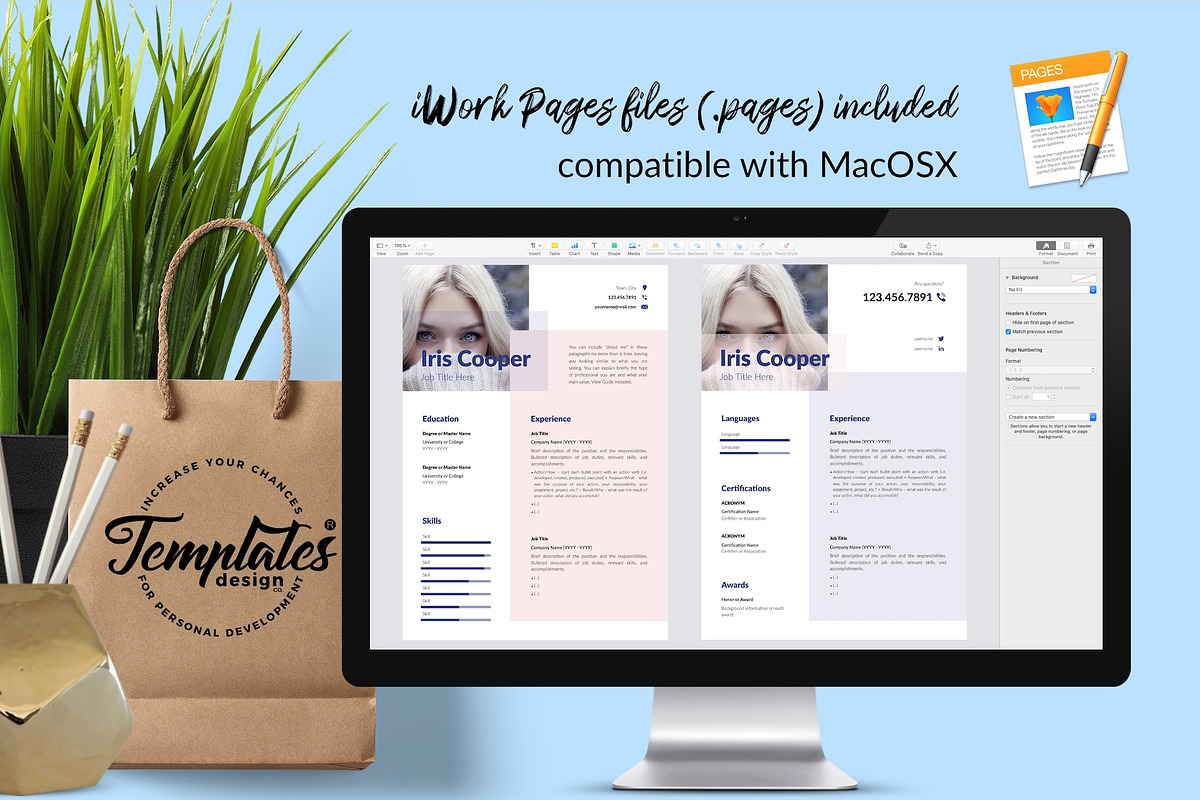Modern Resume Template / CV - Iris, a Resume Template by Templates Design Co. (Photo 10 of 17)