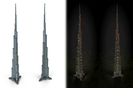 Burj Khalifa, an Architecture 3D Model by AndrewWhite