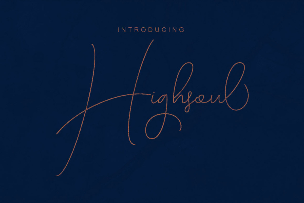 Highsoul Script Font preview 4