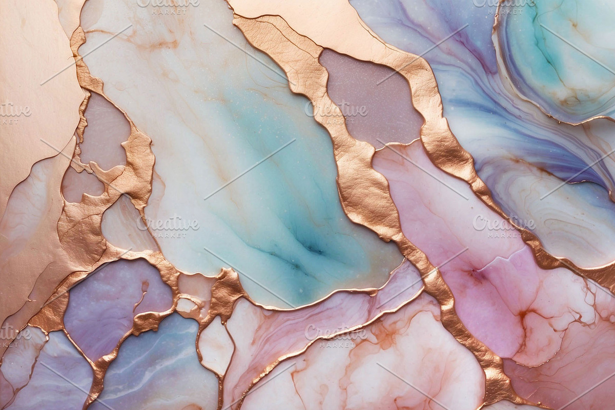 Rose Gold Marble Alcohol Ink Texture, a Texture Graphic by by creative paper (Photo 11 of 11)