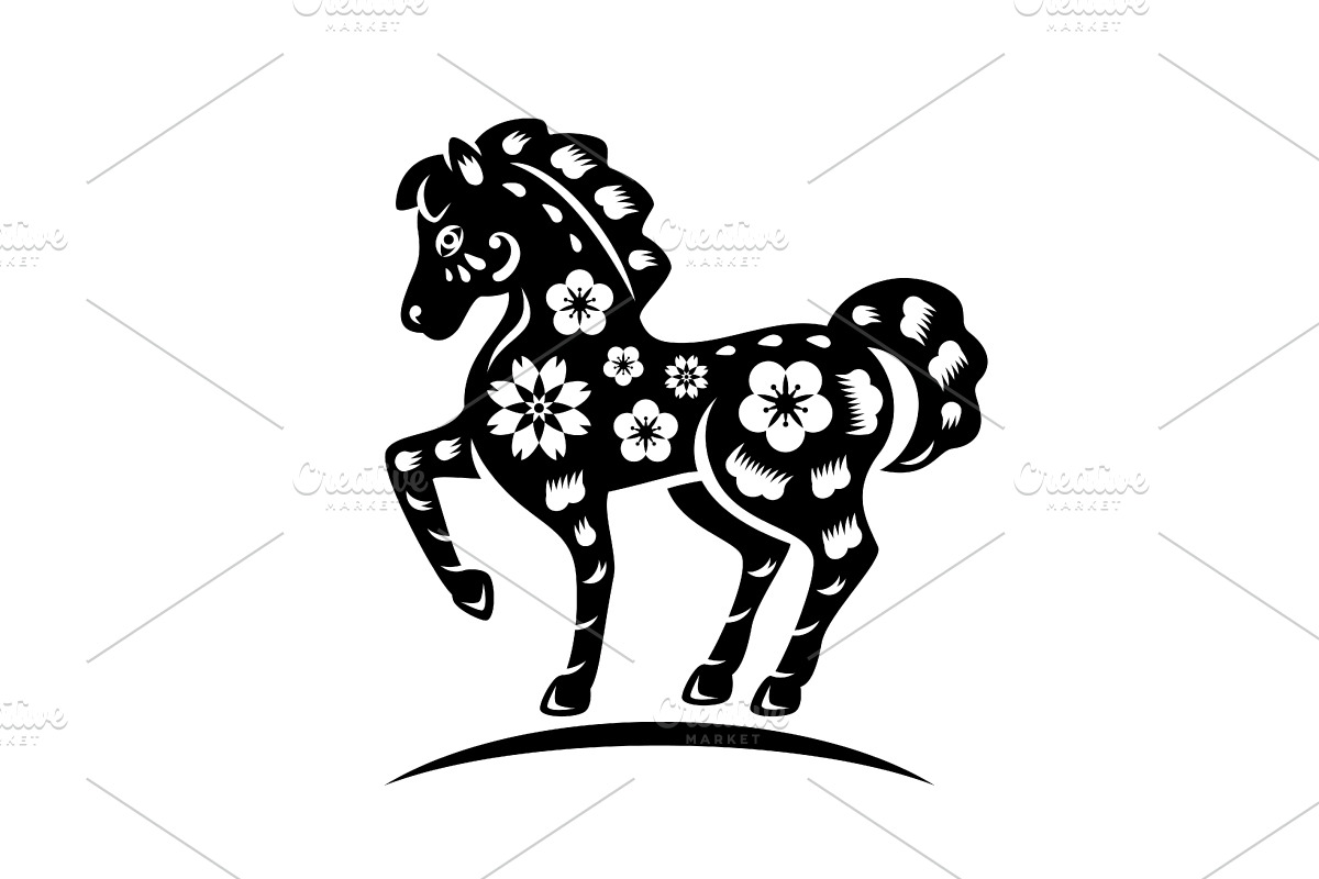Chinese Horse 2026 Happy New Year, an Animal Illustration by kotoffei