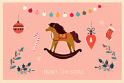 Vintage Christmas collection, a Decorative Illustration by MoleskoStudio (Thumbnail 2 of 11)