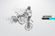 Silhouettes of a motocross rider, a Transportation Illustration by Matrosovv (Thumbnail 4 of 4)