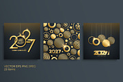 2027 Happy New Year Set, a Background Graphic by Finevector (Thumbnail 1 of 5)