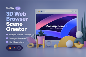 Webby - 3D Phone Scene Mockups