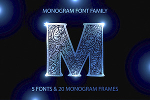 Monogram 5 Fonts 20 Frames