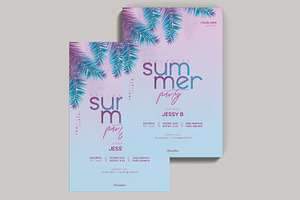 Summer Party PSD Flyer Template